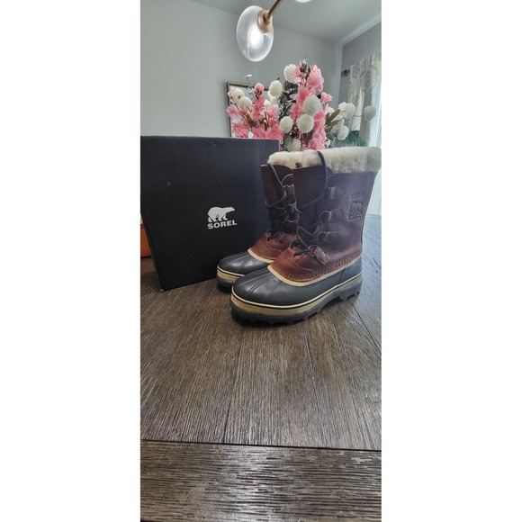 Sorel Other - Sorel Caribou Men's Waterproof Winter Boots Size 9 Tobacco Brown Rated -40F New